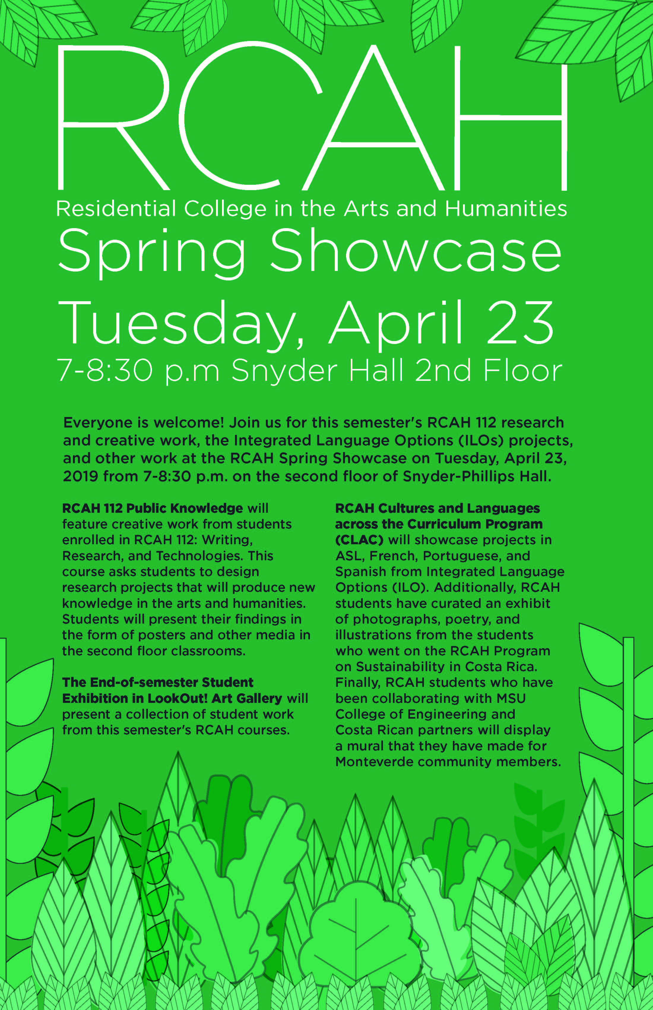 Celebrating Student Work: The RCAH Spring Showcase April 23