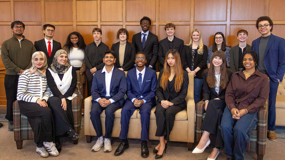 Some of the students who presented research at the 2026 Diversity Research Showcase. (Photo by Sloane Barlow)