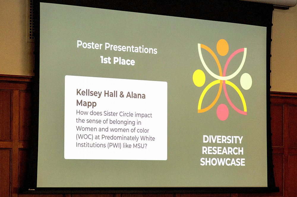 RCAH students Kelsey Hall and Alana Mapp received first place in the poster presentations category. The poster presentations were presented online. (Photo by Ryan Frederick)