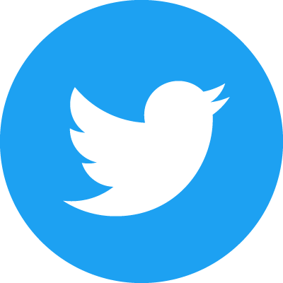 Twitter bird logo in blue circle